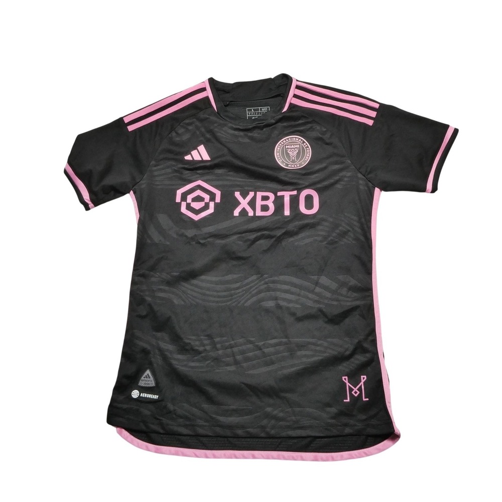 Inter Miami CF Jersey Mens Large Black MLS Soccer Messi 10 Adidas Authentic